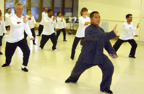 Chen Wei Tung with Tai Chi Chuan students at Texas Workshop 2008